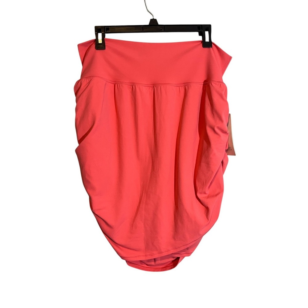 Athleta NWT Women's Pink/Coral Jupe Short Transcend Skort 2X Elastic Waist 34"
